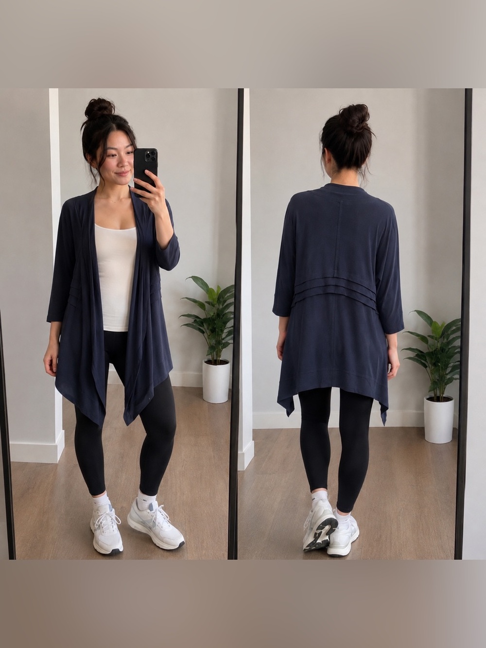 Lululemon Open-Front Asymmetrical Cardigan Athleisure 3/4 Sleeve PTP:19’